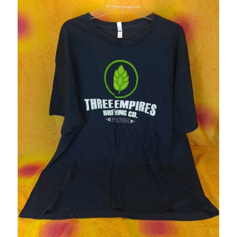 New Zuni Three Empires Brewing Co Frisco‎ Texas Black T-Shirt Size 2X